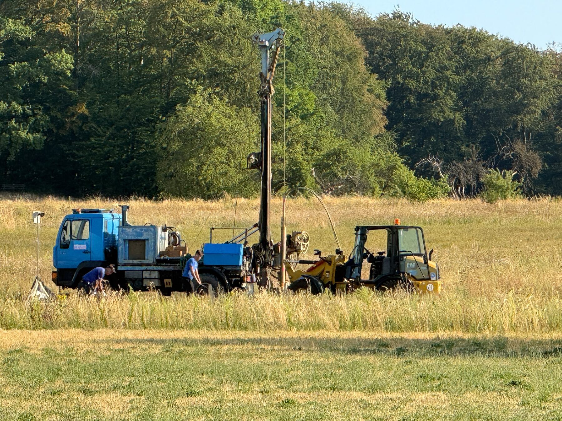 Erkundungsbohrung für den Rhein-Main-Link auf der Breckenheimer Gemarkung